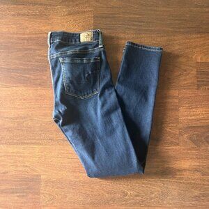 American Eagle Skinny Jeans Women’s Size 4 Short Super Stretch Dark Wash Mid Ris